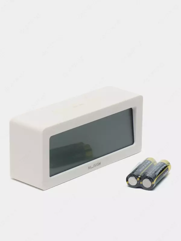 Elektron stol soati - budilnik "Deli Nusign" (Art. - 881-NS-wt) Oq