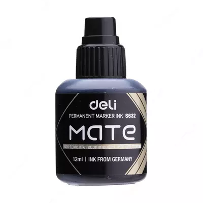 Чернила для перманентного маркера "Deli" 102-103, 12 мл (Арт. - 632-ESBK) Черные