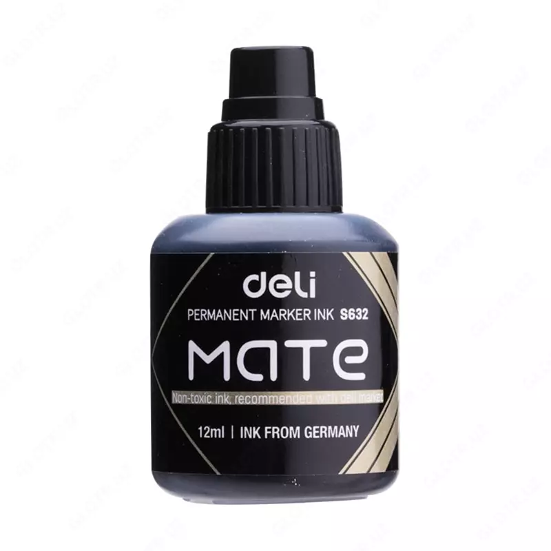 Чернила для перманентного маркера "Deli" 102-103, 12 мл (Арт. - 632-ESBK) Черные
