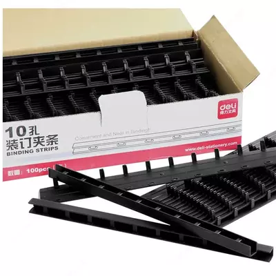 Шина для переплета "Deli" 17.5 мм (Арт. - 3830-bk) Черная