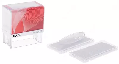 Штамп самонаборный Colop "Printer 40N/2" Set19A+B, 6 строк (Арт. - 145397) Черный/Синий