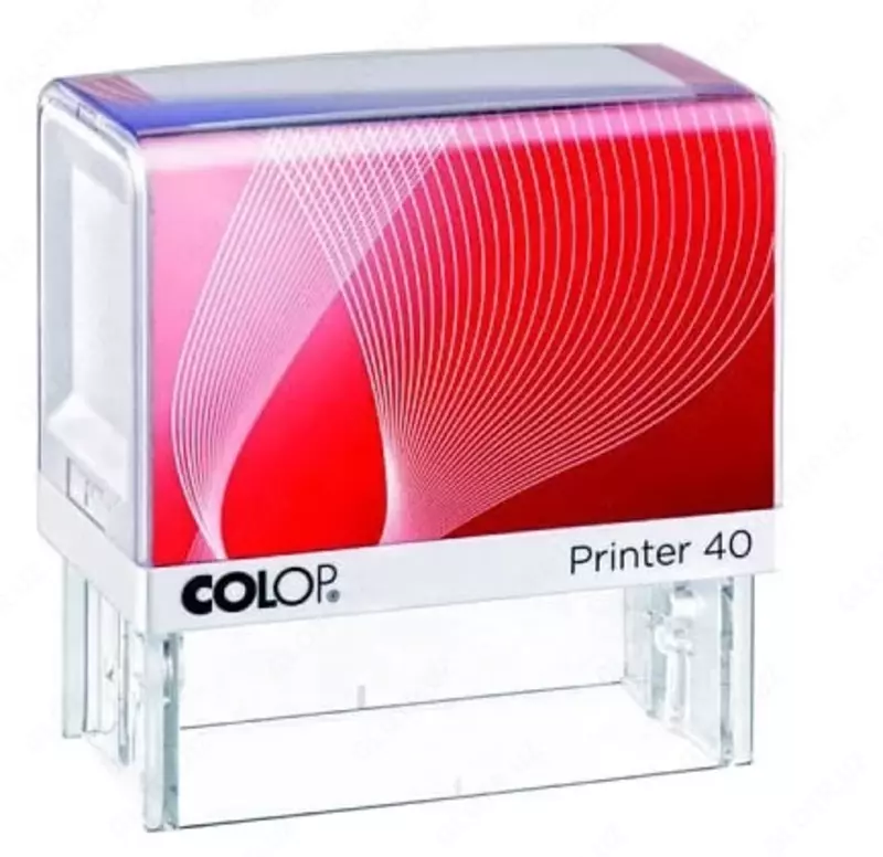 Marka Colop "Printer 40N/2" Set19A+B, 6 qator (m. - 145397) Qora/Moviy