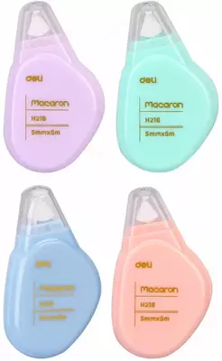 Корректирующая Штрих-лента Deli "Macaron" 5 м х 5 мм (Арт. - 21606-EH) Ассорти