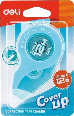 Корректирующая Штрих-лента Deli "Cover UP" 12 м х 5 мм (Арт. - 20201-EH) Ассорти