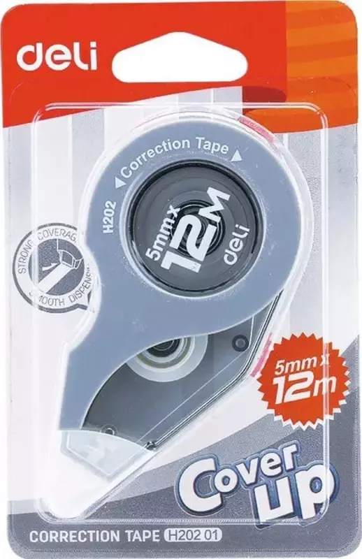 Корректирующая Штрих-лента Deli "Cover UP" 12 м х 5 мм (Арт. - 20201-EH) Ассорти