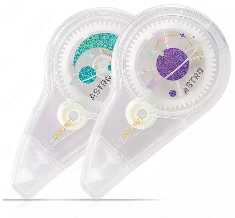 Корректирующая Штрих-лента Deli "Astro" 20 м х 5 мм (Арт. - 71500) Белая/декор