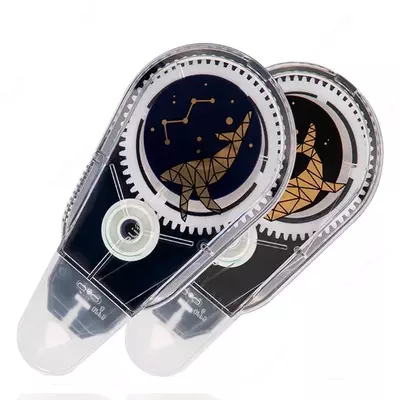 Корректирующая Штрих-лента Deli "Astral" 20 м х 5 мм (Арт. - 71503) Прозрачная/декор