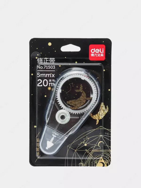 Корректирующая Штрих-лента Deli "Astral" 20 м х 5 мм (Арт. - 71503) Прозрачная/декор
