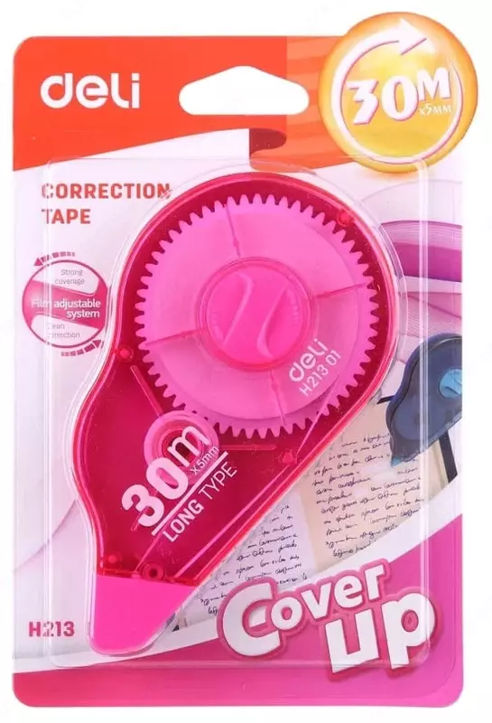 Корректирующая Штрих-лента Deli "Cover UP" 30 м х 5 мм (Арт. - 21301-EH) Ассорти