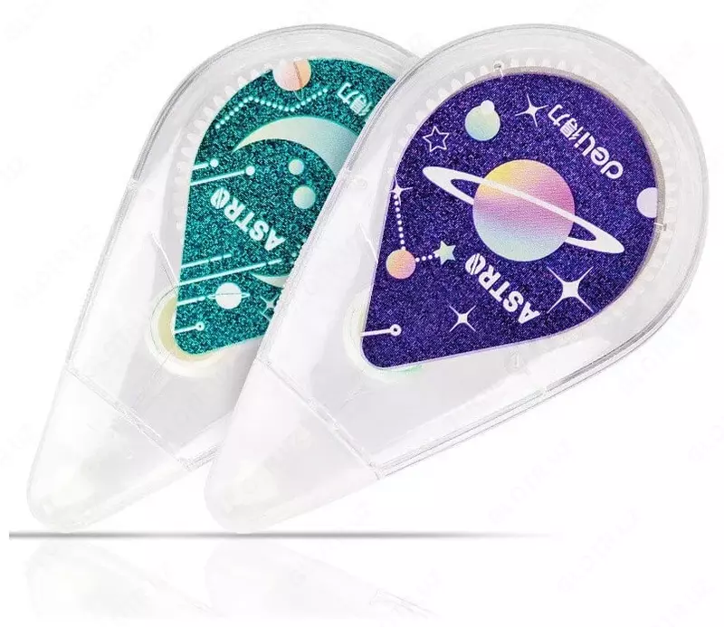 Корректирующая Штрих-лента Deli "Astro" 30 м х 5 мм (Арт. - 71495) Белая/декор