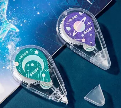 Корректирующая Штрих-лента Deli "Astro" 30 м х 5 мм (Арт. - 71495) Белая/декор