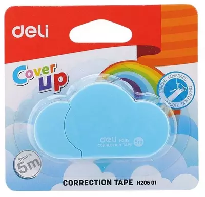 Tuzatuvchi lenta Deli "Cover UP" 5m x 5mm (kod - 20501-EH) Assortiment