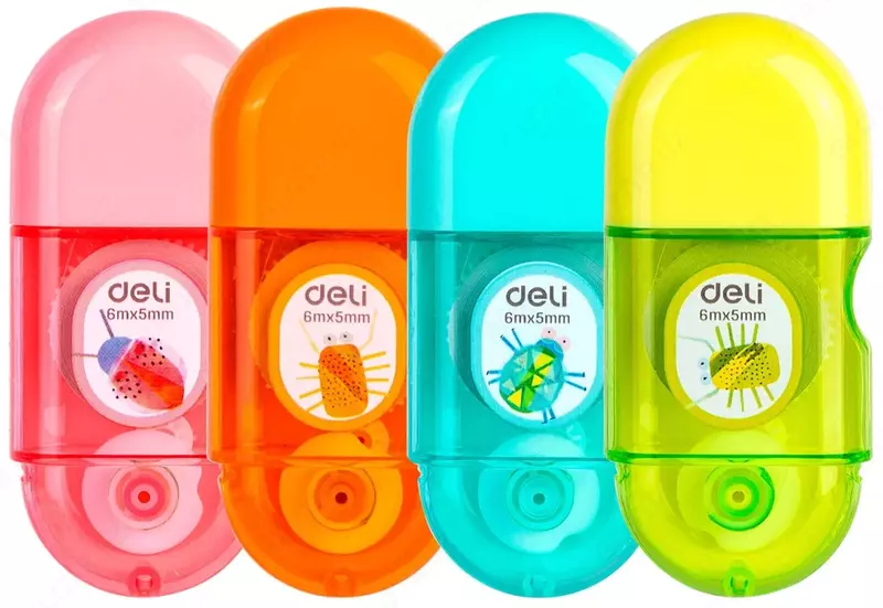 Tuzatuvchi lenta Deli "Comico" 6m x 5mm (Art.-350-H) Turli xil