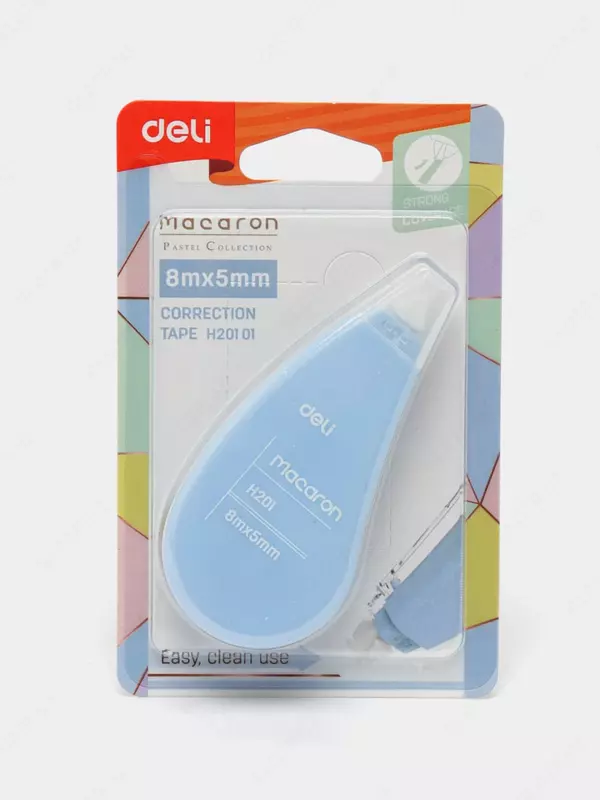 Корректирующая Штрих-лента Deli "Macaron" 8 м х 5 мм (Арт. - 20101-EH) Ассорти