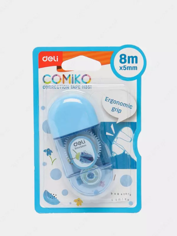 Корректирующая Штрих-лента Deli "Comico" 8 м х 5 мм (Арт. - 351-H) Ассорти