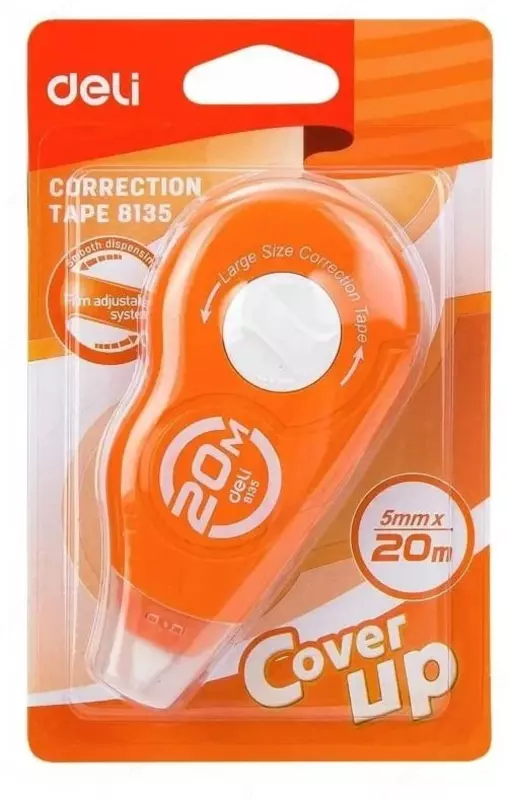 Tuzatuvchi lenta Deli "Cover UP" 20m x 5mm (Art.-8135) Assortiment