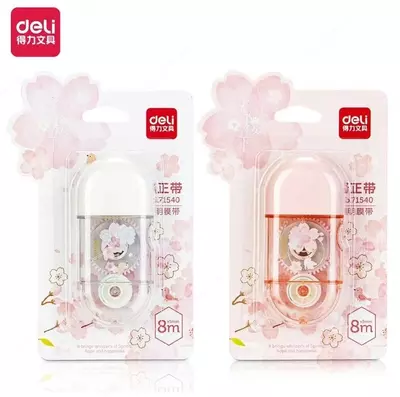 Корректирующая Штрих-лента Deli "Sakura" 8 м х 5 мм (Арт. - 71540) Ассорти