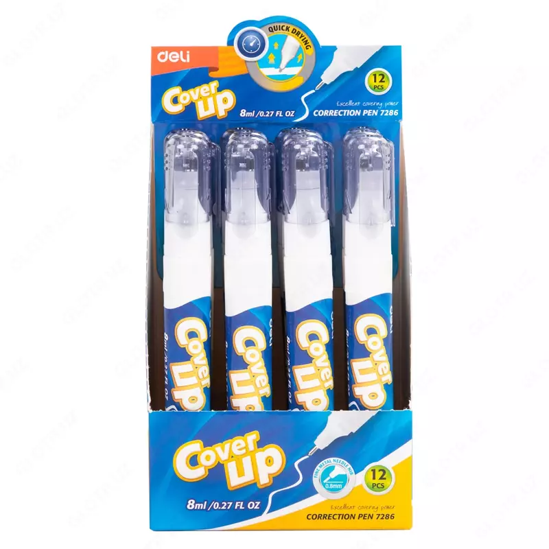 Deli "Cover UP" tuzatish ruchkasi 8 ml. (- 7286-modda)