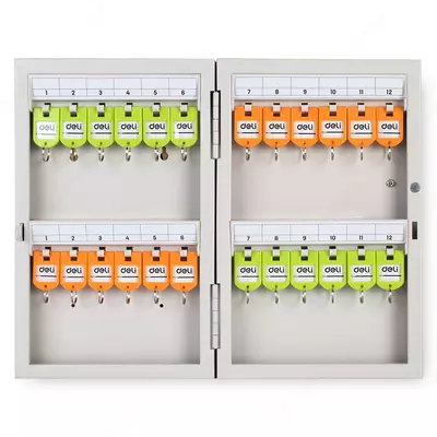 Универсальный Шкаф для ключей "Deli" 24 ключа (Арт.- 9321) Серый