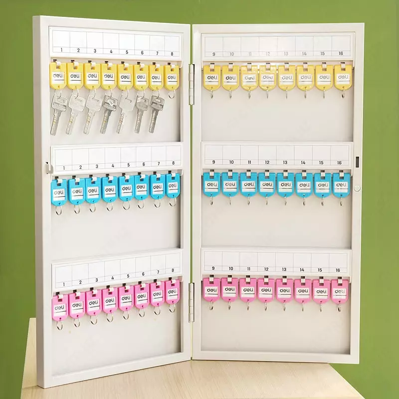 Универсальный Шкаф для ключей "Deli" 48 ключей (Арт.- 9323) Серый