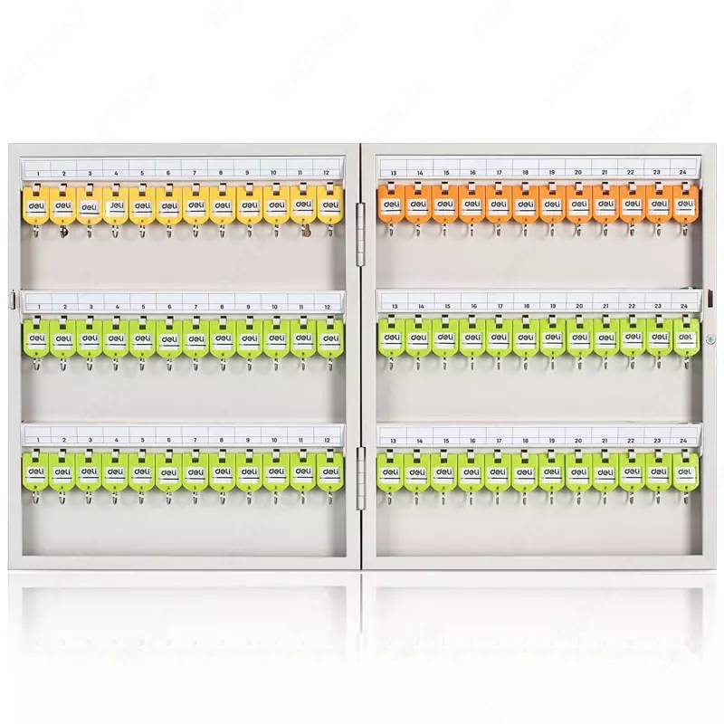 Universal kalit shkafi "Deli" 72 ta kalit (9324-modda) Kulrang