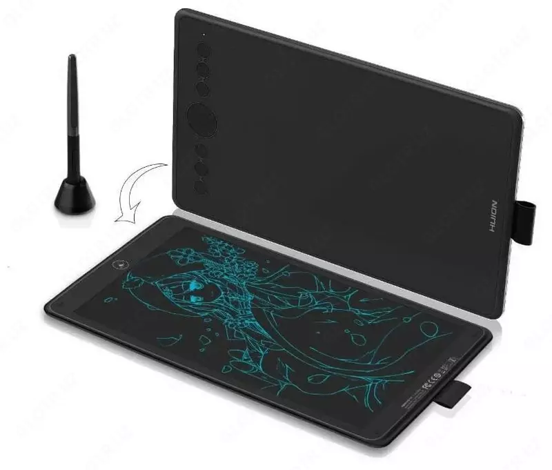 Графический планшет "Huion" Inspiroy H320M, USB (Арт. - H320MQB) Кварцевый Черный