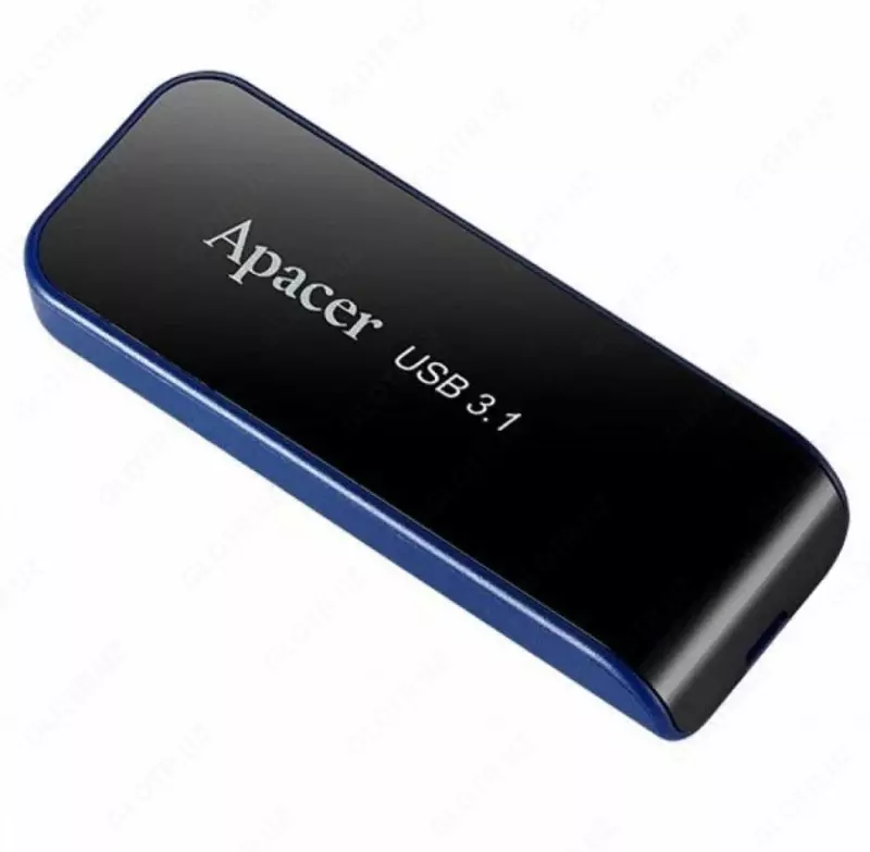 Flash - Disk "Apacer" AH356, 32 GB, USB 3.1 (Art. № - AP32GAH356B-1) Qora