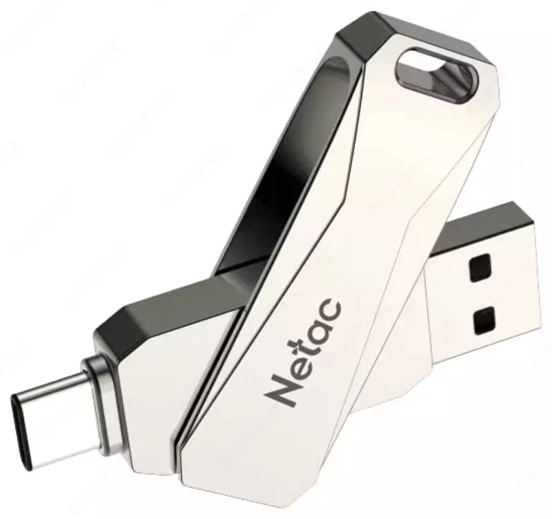 Flash - Drive "Netac" Dual U782C, 128 GB, USB 3.0 (Art. No. - NT03U782C-128G-30PN) Kumush