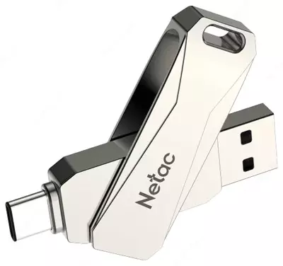 Flash - Drive "Netac" Dual U782C, 128 GB, USB 3.0 (Art. No. - NT03U782C-128G-30PN) Kumush