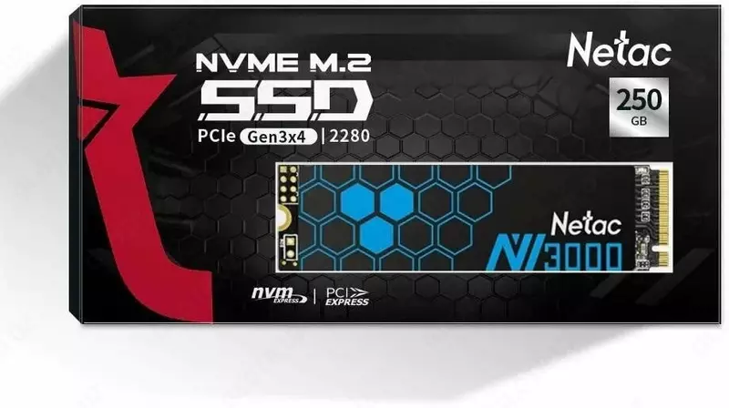 Твердотельный накопитель SSD "Netac" NV3000, M.2, 250GB, PCIe 3.0 (Арт. - NT01NV3000-250-E4X)