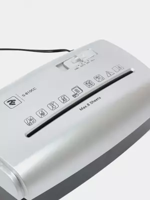 Уничтожитель бумаг "2E" S-810CC, 8 листов (Арт. - 2E-S-810CC) Черный/серебристый