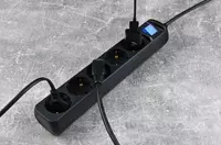 5 розеток (Арт. - 2E-05ESM3BK) Черный - 59 000 сум