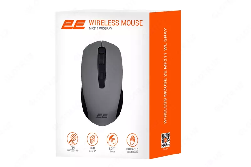Simsiz sichqoncha "2E" MF211 WL USB (Art. - 2E-MF211WC) Kulrang/Qora