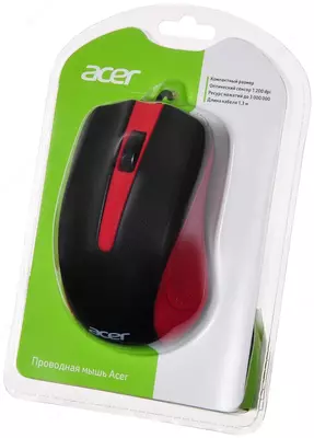 Проводная мышь "Acer" OMW012 USB (Арт. - ZL.MCEEE.003) Черная/красная