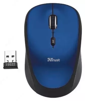 Беспроводная мышь "Trust" Yvi WL USB (Арт. - 19663_TRUST) Черная/Синяя