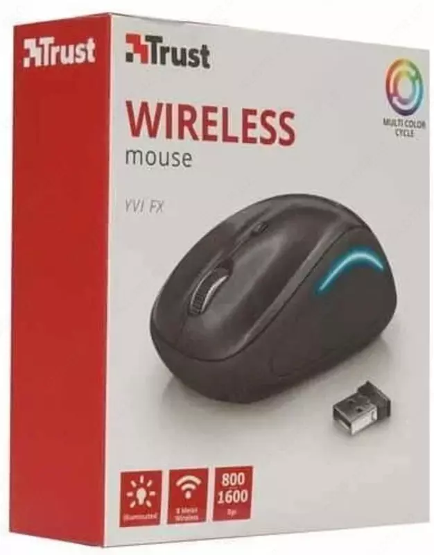 Simsiz sichqoncha "Trust" YVI FX WL USB (Art. - 22333_TRUST) Qora