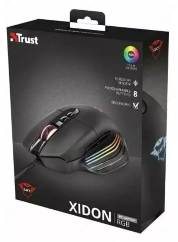 Проводная игровая мышь "Trust" GXT 940 Xidon RGB, USB (Арт. - 23574_TRUST) Черная
