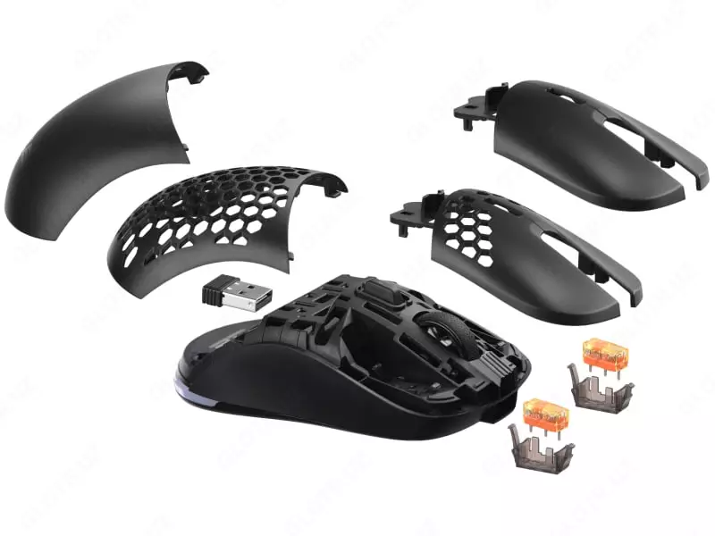 Simsiz o'yin sichqonchasi "2E GAMING" HyperDrive Lite WL RGB, USB (Art. - 2E-MGHDL-WL-BK) Qora