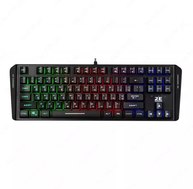 Simli o'yin klaviaturasi "2E GAMING" KG355 LED USB (Art. - 2E-KG355UBK) Qora