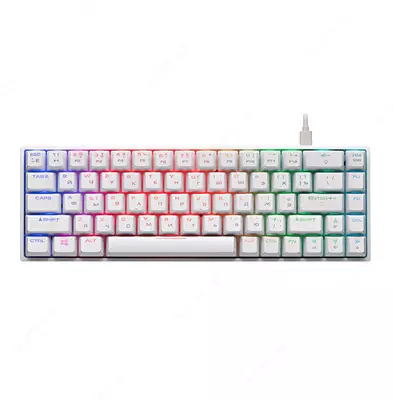 Проводная игровая клавиатура "2E GAMING" Gateron KG370 RGB USB (Арт. - 2E-KG370UWT-BL) Белая