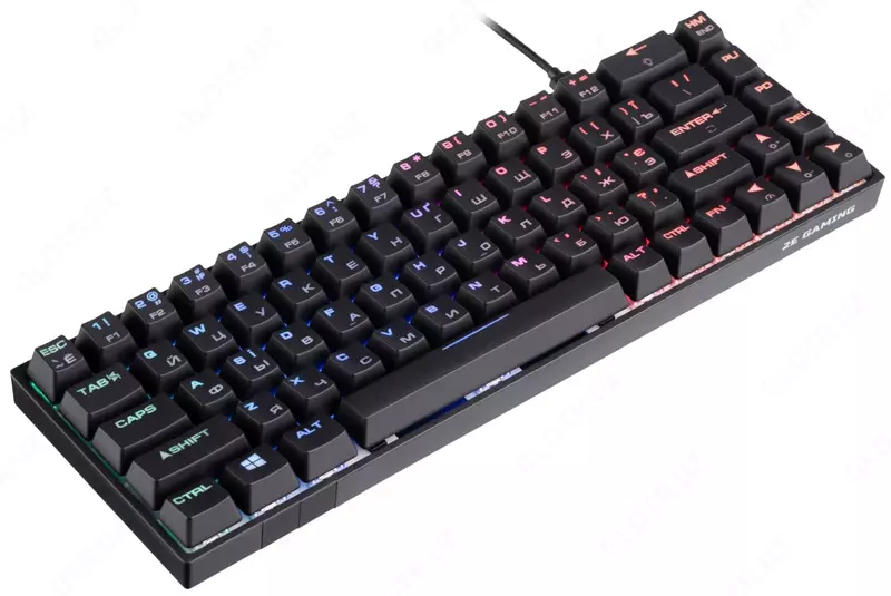 Simli o'yin klaviaturasi "2E GAMING" Gateron KG370 RGB USB (Art. № - 2E-KG370UBK-RD) Qora
