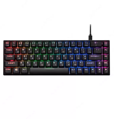 Simli o'yin klaviaturasi "2E GAMING" Gateron KG370 RGB USB (Art. № - 2E-KG370UBK-RD) Qora