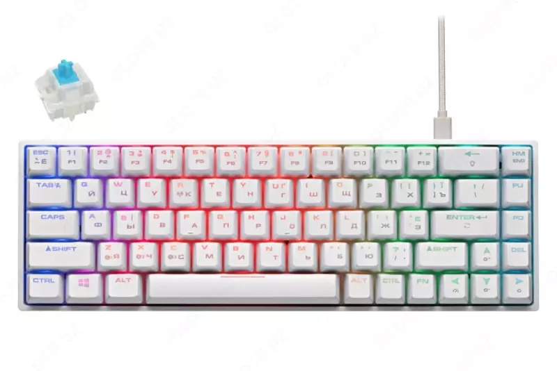 Simsiz o'yin klaviaturasi "2E GAMING" Gateron KG380 RGB (Art. № - 2E-KG380UWT-BL) Oq