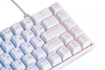 Simsiz o'yin klaviaturasi "2E GAMING" Gateron KG380 RGB (Art. № - 2E-KG380UWT-BL) Oq
