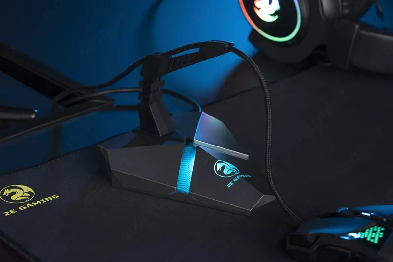 Держатель кабеля мыши 4в1 "2E GAMING" Bungee Scorpio USB (Арт. - 2E-MB001U) Серебристый