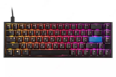 Simli o'yin klaviaturasi "Ducky" One 2 SF, RGB/LED, USB (Art. - DKON1967ST-SURALAZT1) Qora/Oq