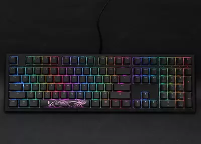 Проводная игровая клавиатура "Ducky" Shine 7, RGB/LED, USB (Арт. - DKSH1808ST-RURALAHT1) Серебристая/Черная