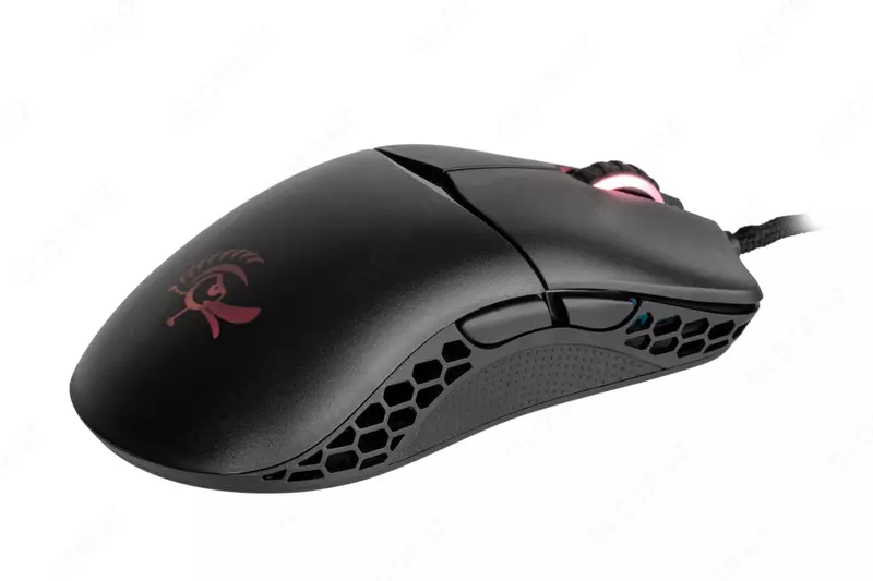 Simli o'yin sichqonchasi "Ducky" Feather, USB, RGB (Art. - DMFE20O-OAAPA7B) Qora