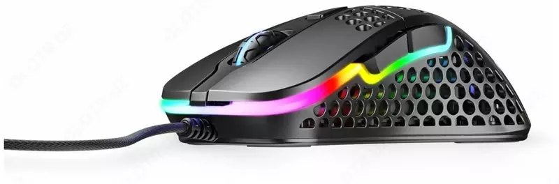 Проводная игровая мышь "Xtrfy" M4, RGB, USB (Арт. - XG-M4-RGB-GLOSSY) Серый глянец