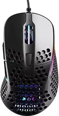 Проводная игровая мышь "Xtrfy" M4, RGB, USB (Арт. - XG-M4-RGB-GLOSSY) Серый глянец